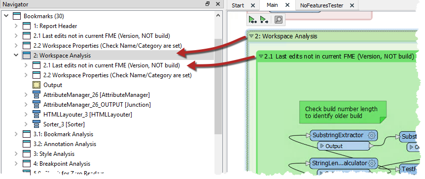 Viewing bookmarks in the Navigator